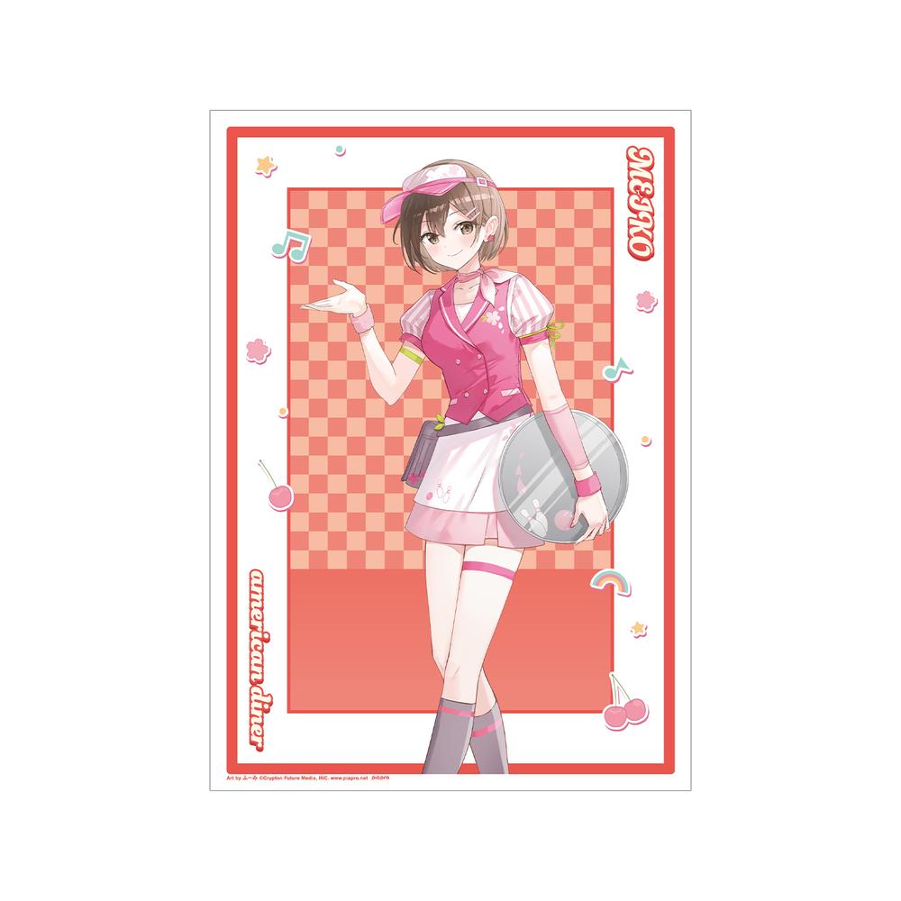 『桜ミク』描き下ろし MEIKO アメリカンダイナーver. Art by ふーみ A3マット加工ポスター