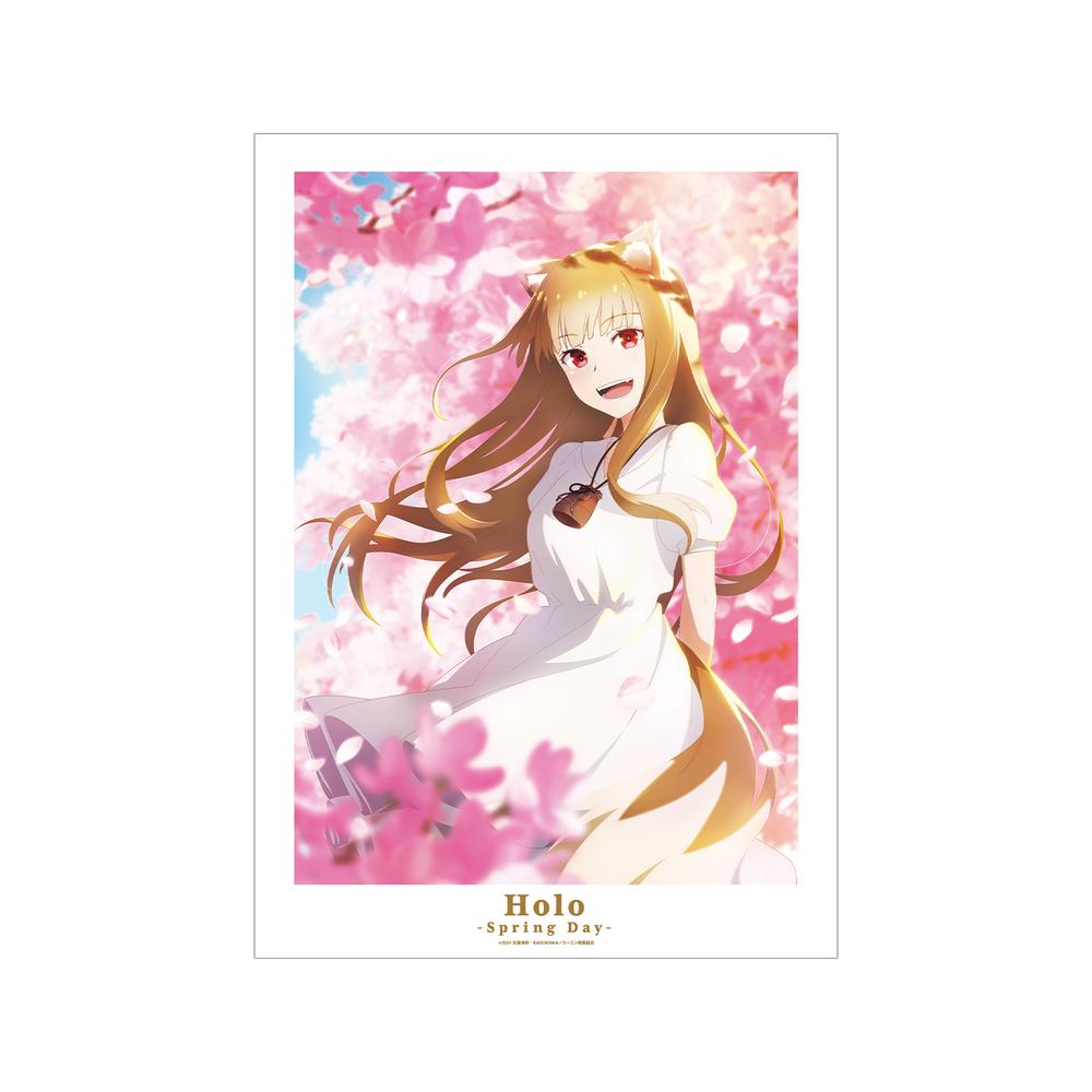『狼と香辛料 MERCHANT MEETS THE WISE WOLF』ホロと巡る四季の物語: 「さくら」ビジュアル A3マット加工ポスター