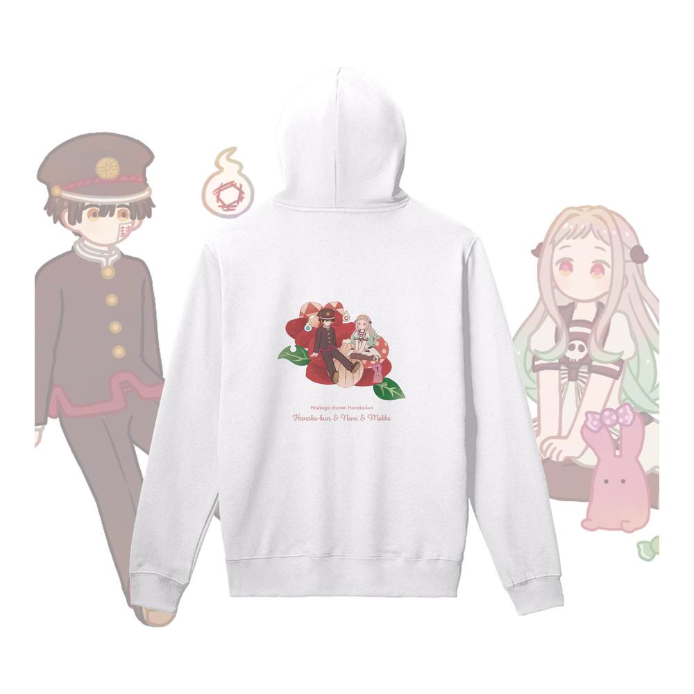 『ショート放課後少年花子くん』花子くん&八尋寧々&もっけ Botania バックプリントパーカーレディース