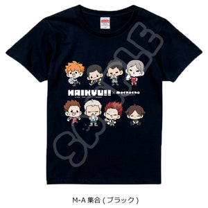 『ハイキュー!!』みんなmochocho化大作戦! 第1弾 Tシャツ M-A 集合 ブラック Sサイズ