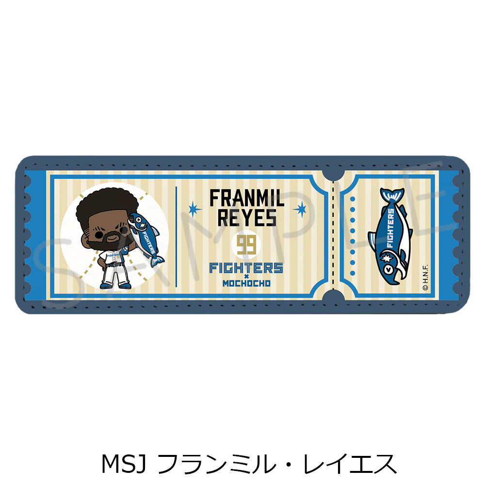 『北海道日本ハムファイターズ』レザーバッジ(ロング) (しゃけまるつかまえた!) mochocho-SJ フランミル・レイエス