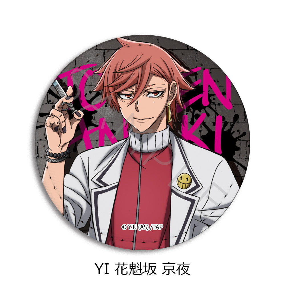 『桃源暗鬼』第1弾 レザーバッジ(丸形) YI 花魁坂京夜