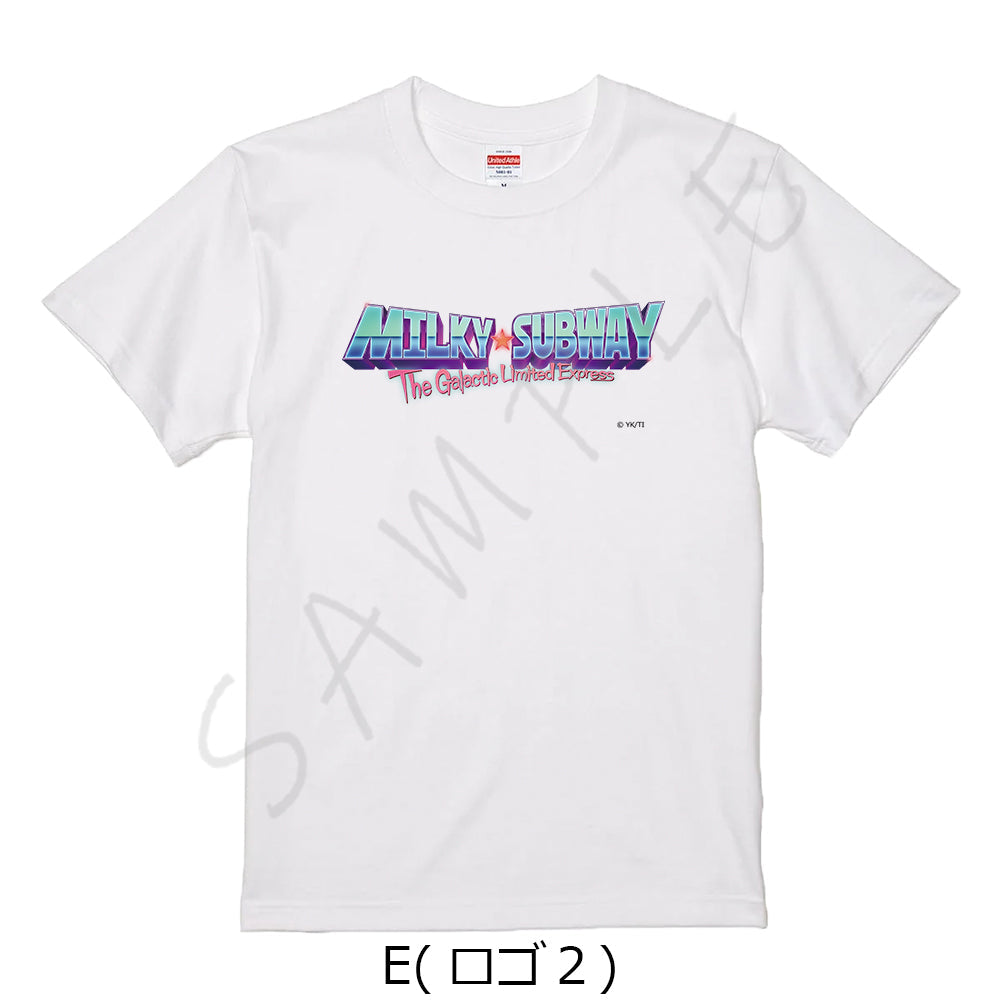 『銀河特急 ミルキー☆サブウェイ』Tシャツ E ロゴ2 ホワイト Mサイズ