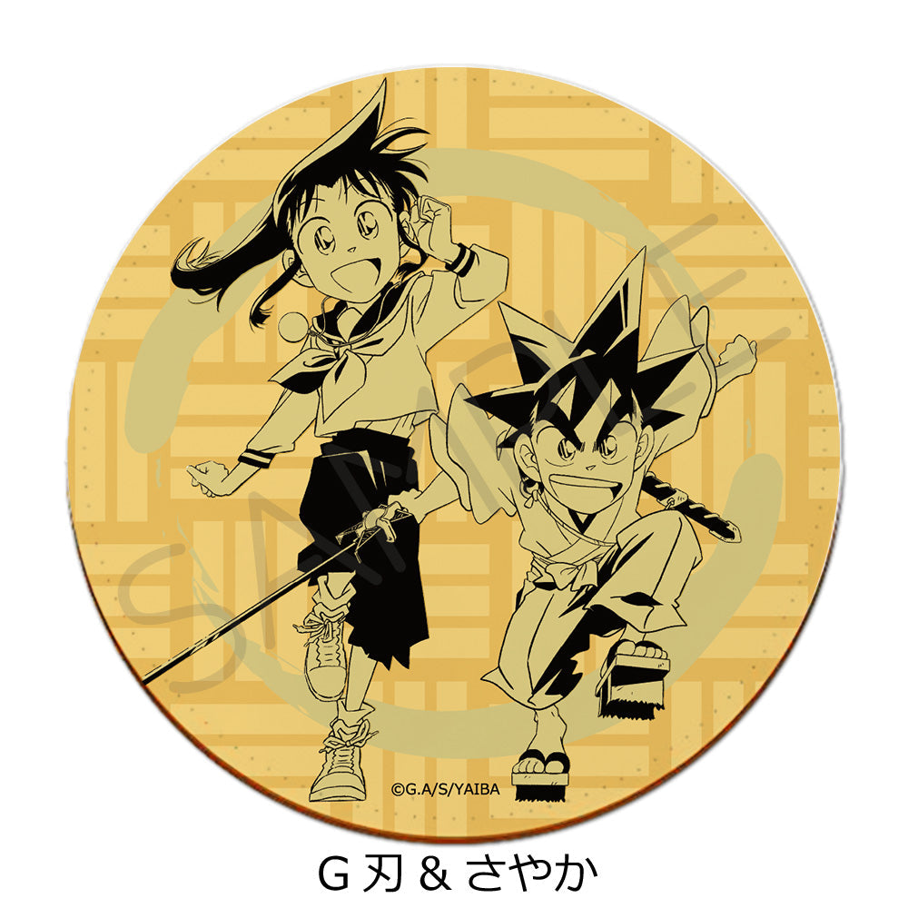 『真・侍伝YAIBA』レザーコースター G 刃&さやか