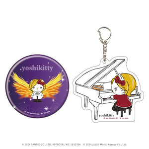 『yoshikitty』アクリルキーホルダー&缶バッジセット01/Aver.(公式イラスト)