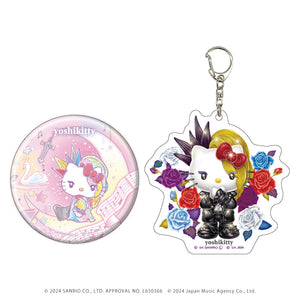 『yoshikitty』アクリルキーホルダー&缶バッジセット02/Bver.(公式イラスト)