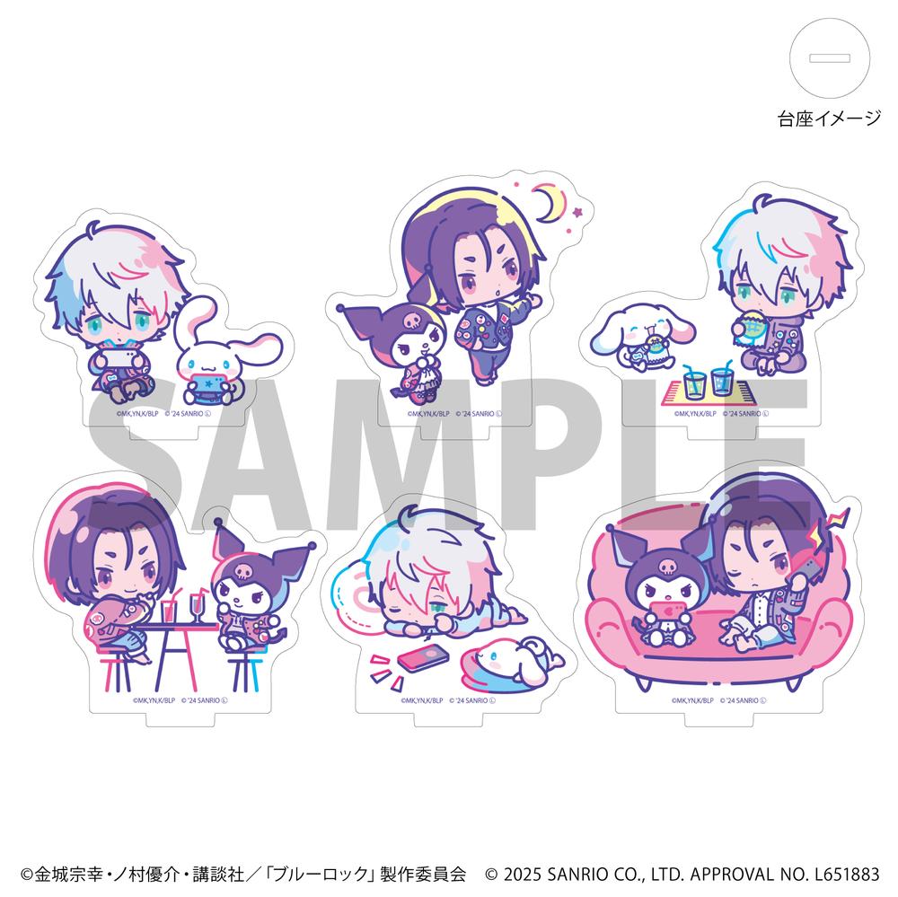 『ブルーロック×サンリオキャラクターズ』アクリルぷちスタンド03/コンプリートセット(全6種)(コラボイラスト)