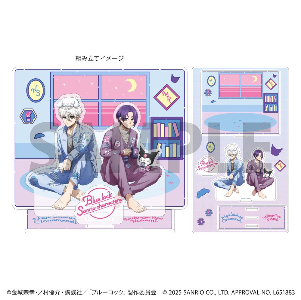 『ブルーロック×サンリオキャラクターズ』プレミアム アクリルジオラマプレート05/集合デザイン(コラボイラスト)