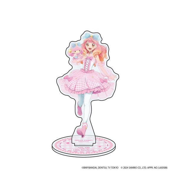 『アイカツ!シリーズ×サンリオキャラクターズ』ホログラムアクリルスタンド04/友希 あいね×リトルツインスターズ(等身イラスト)