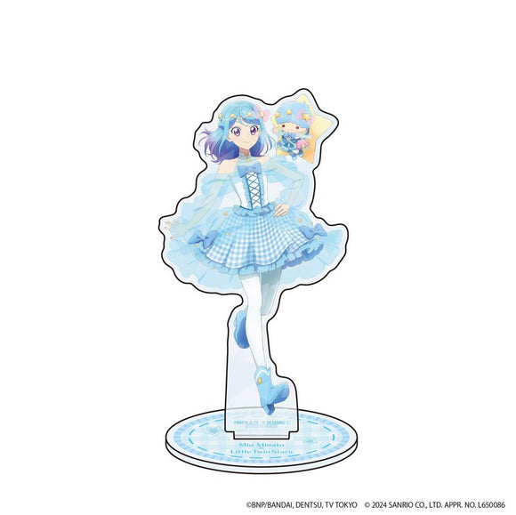 『アイカツ!シリーズ×サンリオキャラクターズ』ホログラムアクリルスタンド05/湊 みお×リトルツインスターズ(等身イラスト)