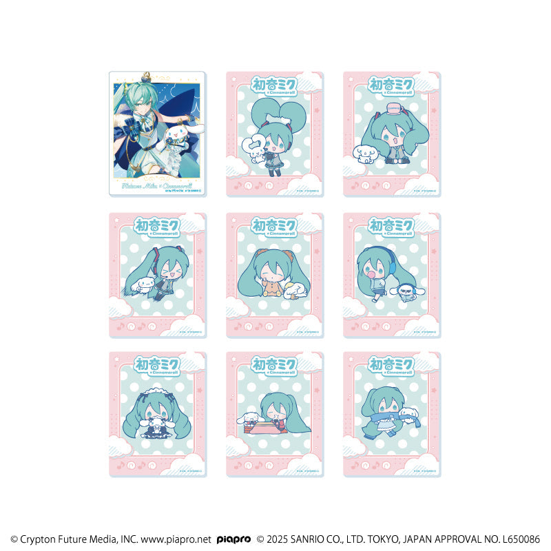 『初音ミク×シナモロール』アクリルカード01/コンプリートセット(全9種)(コラボイラスト)