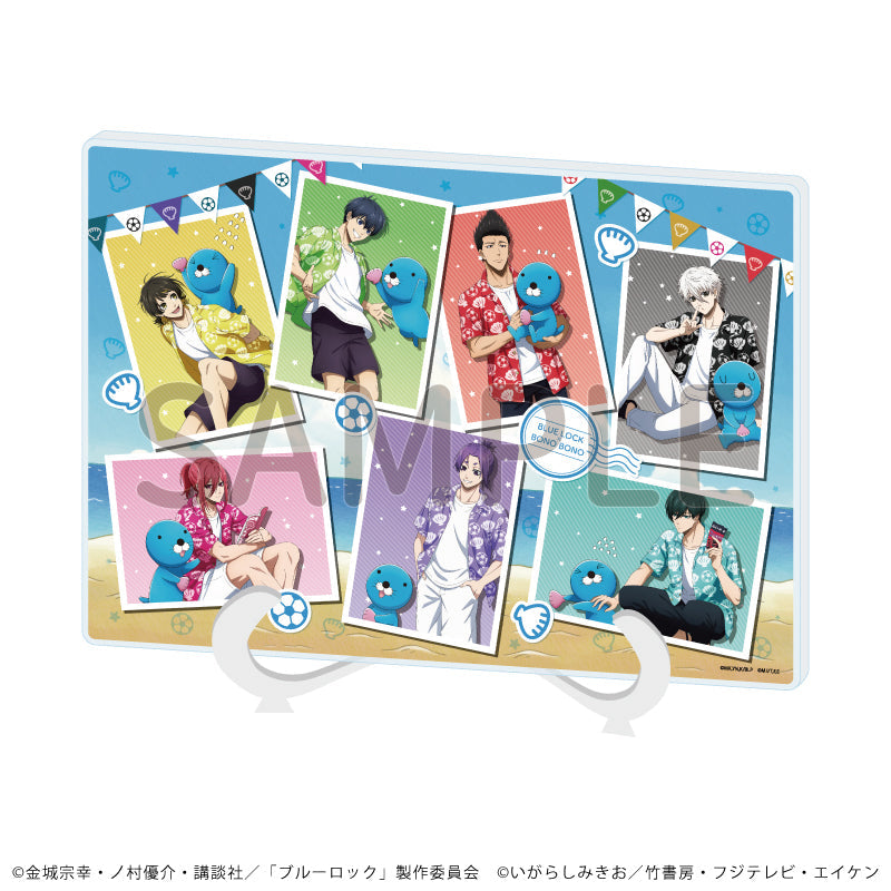 【新品未使用】ブルーロック アクリルアートボード 夏祭りデザイン グッズ-スタンドポップ】ブルーロック アクリルアートボード(A5