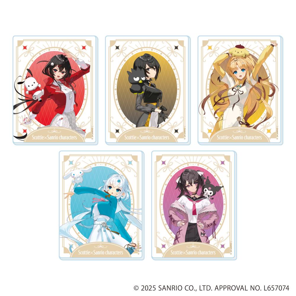 『スコッティ×サンリオキャラクターズ』アクリルカード01/BOX(全5種)(コラボイラスト)