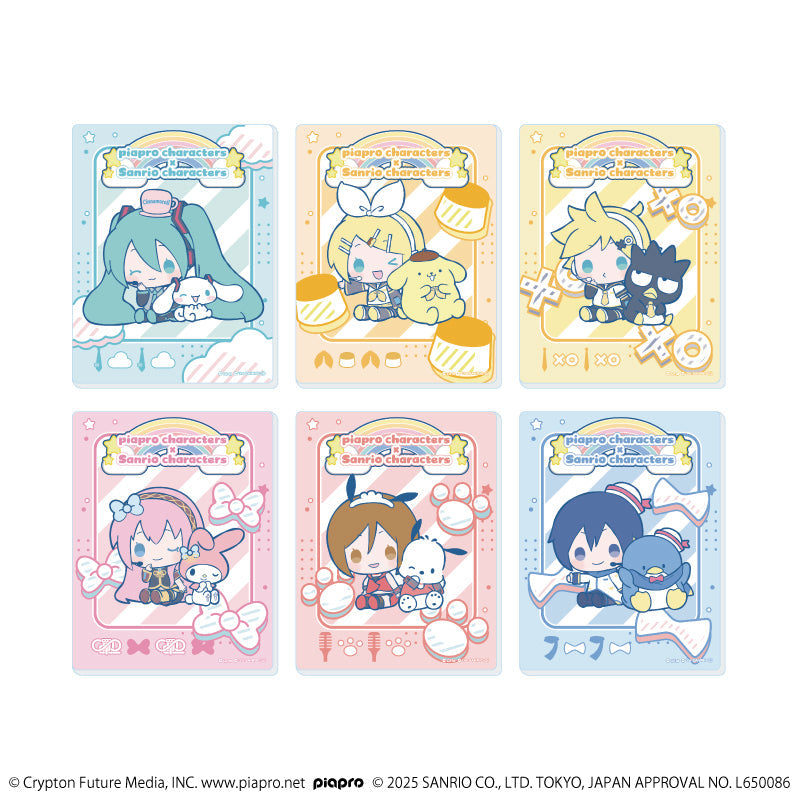 『ピアプロキャラクターズ×サンリオキャラクターズ』アクリルカード01/コンプリートセット(全6種)(コラボイラスト)