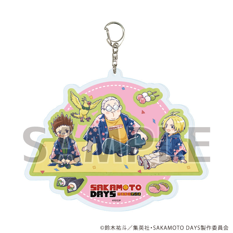 『SAKAMOTO DAYS』デカアクリルキーホルダー05/坂本太郎&朝倉シン&眞霜平助 花見ver. (グラフアートイラスト)