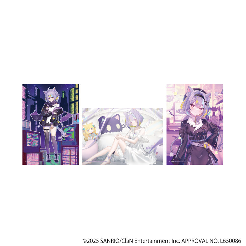 『にゃんたじあ!』L版ブロマイド3枚セット08/若魔影ネオン 2025誕生日ver.(公式イラスト)