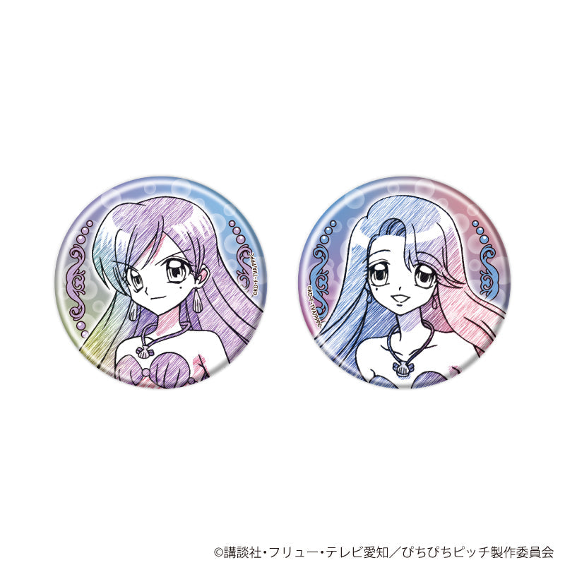 アニメ「ぴちぴちピッチ」 - 波音 グリッター缶バッジ 3個セット