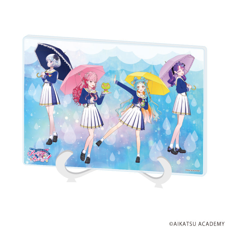 『アイカツアカデミー!』アクリルアートボード(A5サイズ)01/梅雨ver. 集合デザイン(撮り下ろし)