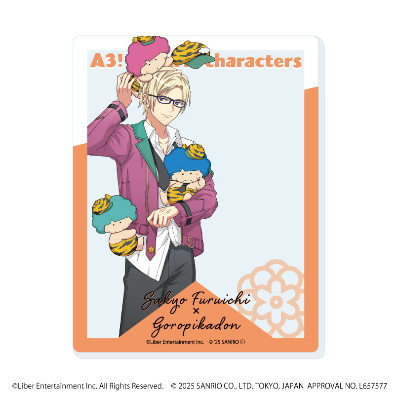 『A3!×Sanrio characters』アクリルカード17/古市 左京×ゴロピカドン(等身イラスト)