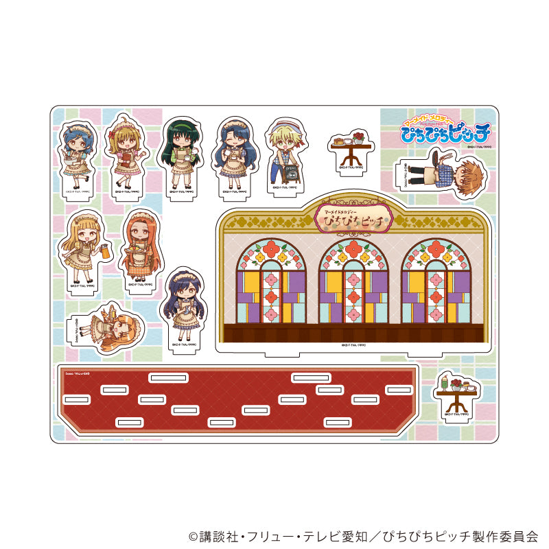 『マーメイドメロディーぴちぴちピッチ』アクリルジオラマ03/整列デザインA レトロ喫茶ver.(レトロアートイラスト)