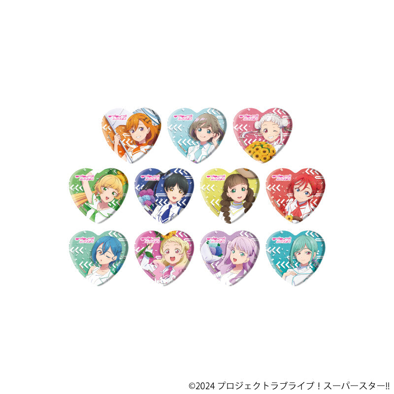 ラブライブ　スーパースター　バレンタイン　ハート型缶バッジ　鬼塚冬毬　ホロ10個 ラブライブ スーパースター バレンタイン ハート型缶バッジ 鬼塚