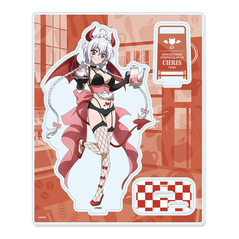 『戦姫絶唱シンフォギアXV』描き下ろし アクリルスタンド【雪音 クリス】小悪魔ウェイトレス