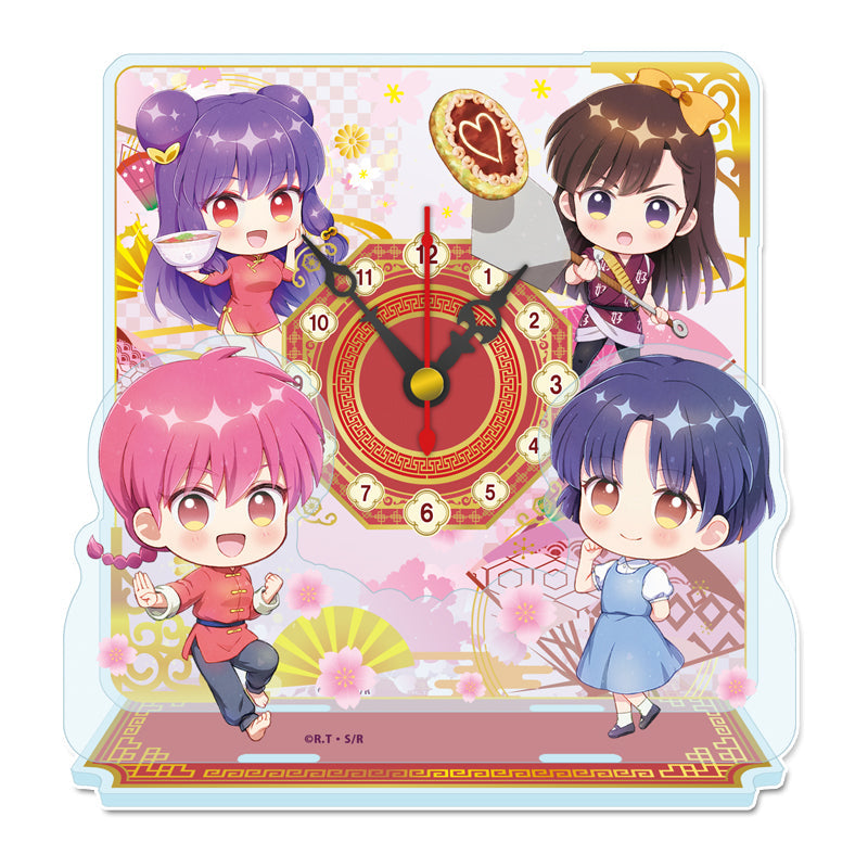 『らんま1/2』ぷちちょこミニアクリル置時計 【らんま&あかね&シャンプー&右京】