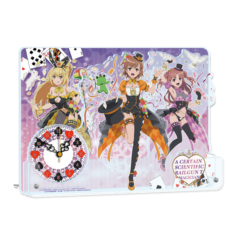 『とある科学の超電磁砲T』描き下ろしBIGアクリル置時計【マジシャンver.】