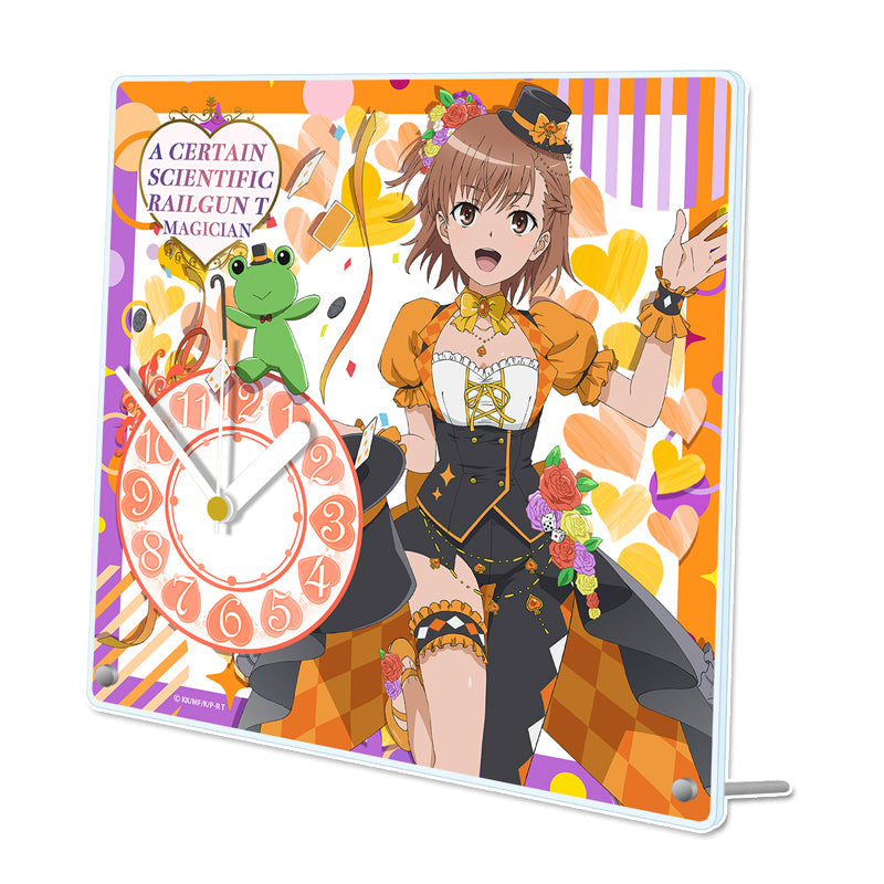 『とある科学の超電磁砲T』描き下ろしアクリル置時計【御坂美琴】マジシャンver.