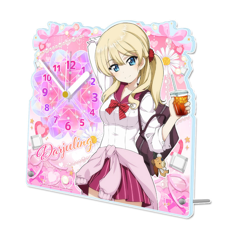 『ガールズ&パンツァー 最終章』描き下ろし アクリル置時計【ダージリン】ギャル制服ver.