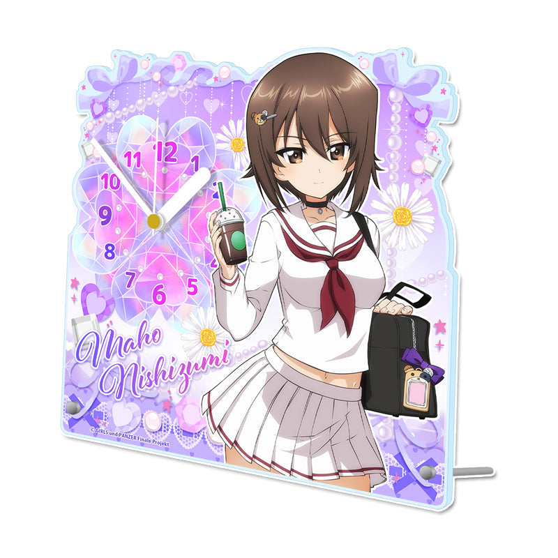 『ガールズ&パンツァー 最終章』描き下ろし アクリル置時計【西住まほ】ギャル制服ver.