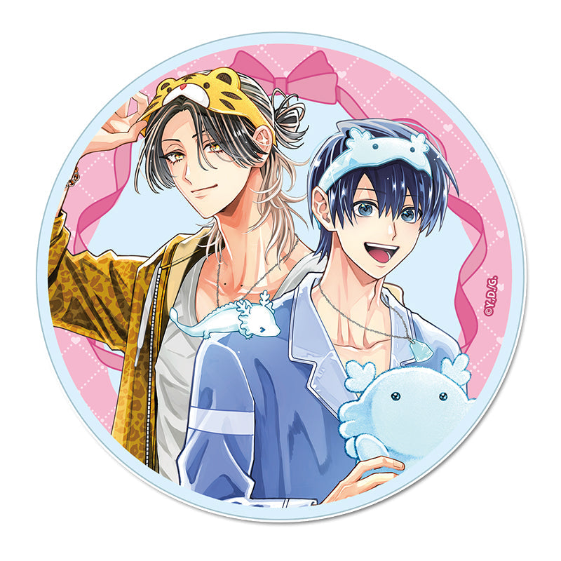 『しゅきしゅきMAXハート♡』山野でこ先生 描き下ろし アクリルコースター【龍仁&虎幸】パジャマver.