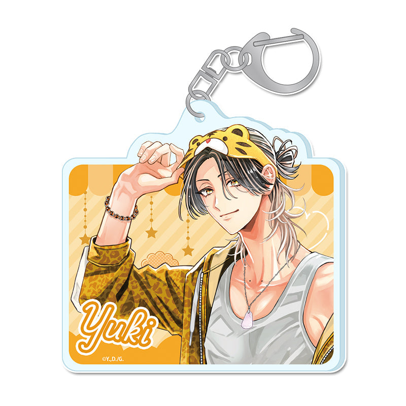 『しゅきしゅきMAXハート♡』山野でこ先生 描き下ろし アクリルキーホルダー【菖蒲 虎幸】パジャマver.