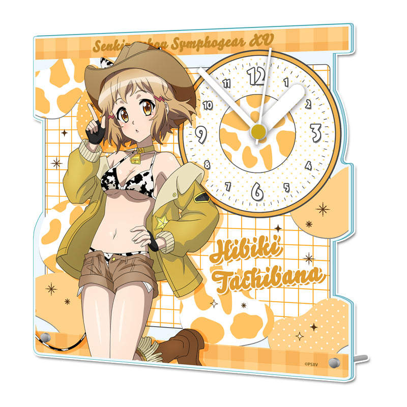 『戦姫絶唱シンフォギアXV』描き下ろし アクリル置時計【立花 響】カウガールver.