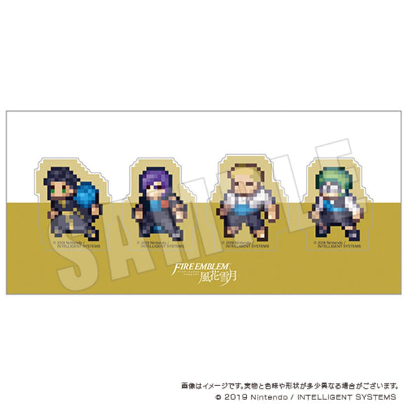 『ファイアーエムブレム 風花雪月』クリアクリップ4個セット 金鹿の学級A