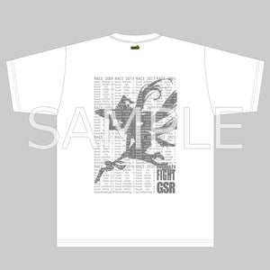 『レーシングミク2024Ver.』キービジュアルサイドシルエット&戦績Tシャツ 白 XLサイズ