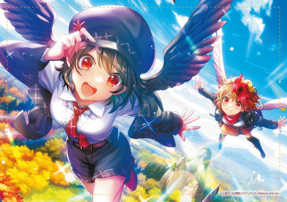『東方ダンマクカグラ ファンタジア・ロスト』射命丸文「天翔ける黒と白の双翼」 B2タペストリー