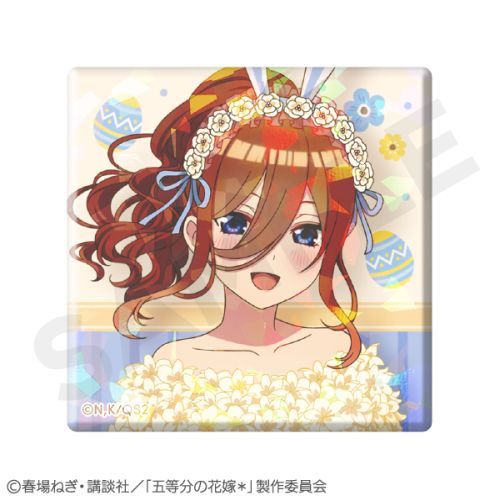 五等分の花嫁*』ホログラムスクエア缶バッジ 中野三玖 – Anime
