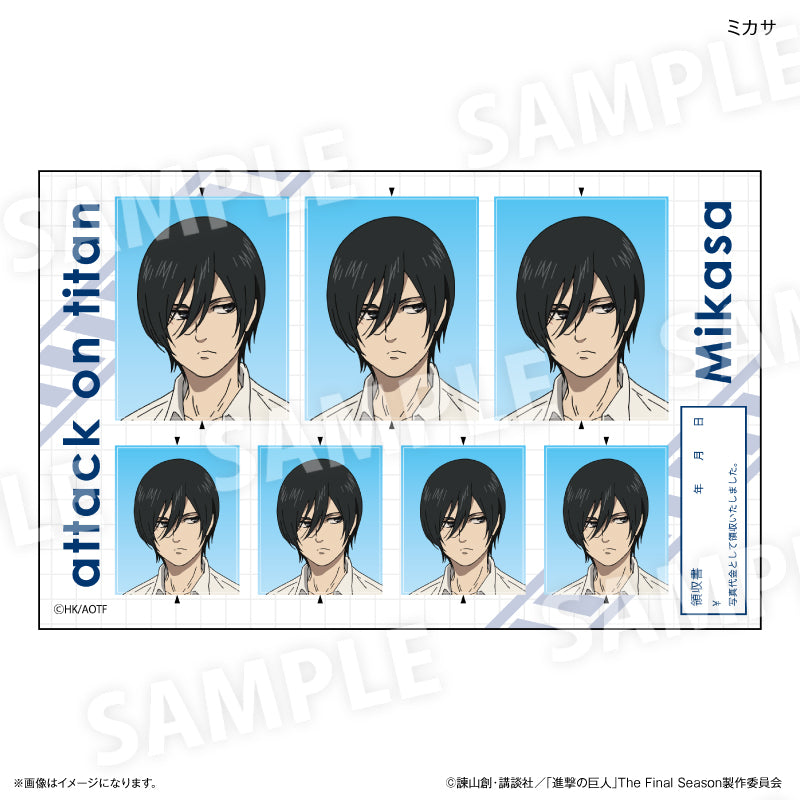 『進撃の巨人』進撃の巨人 証明写真風ステッカー ミカサ
