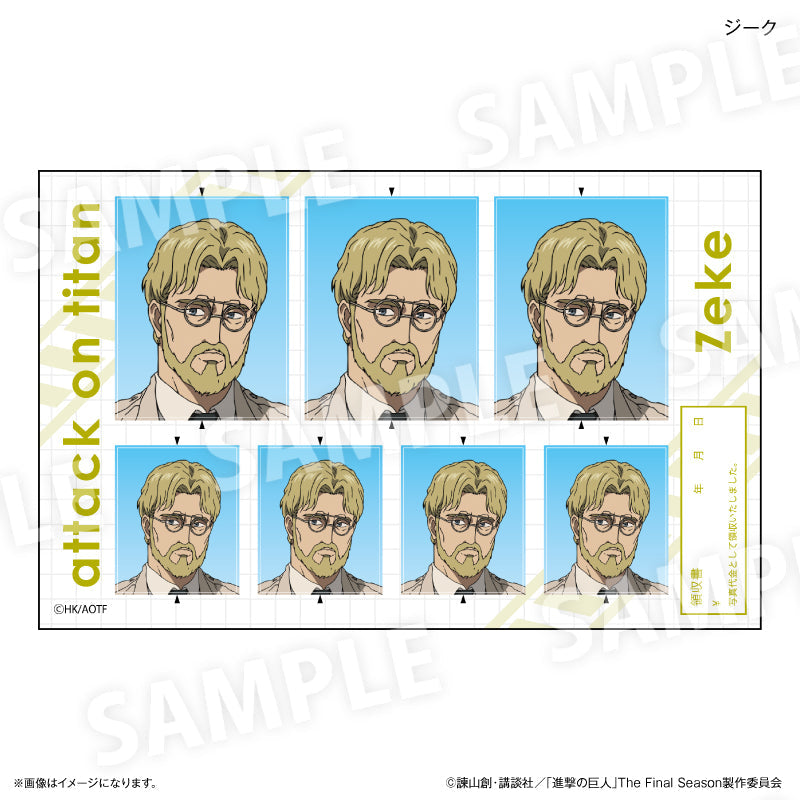 『進撃の巨人』進撃の巨人 証明写真風ステッカー ジーク