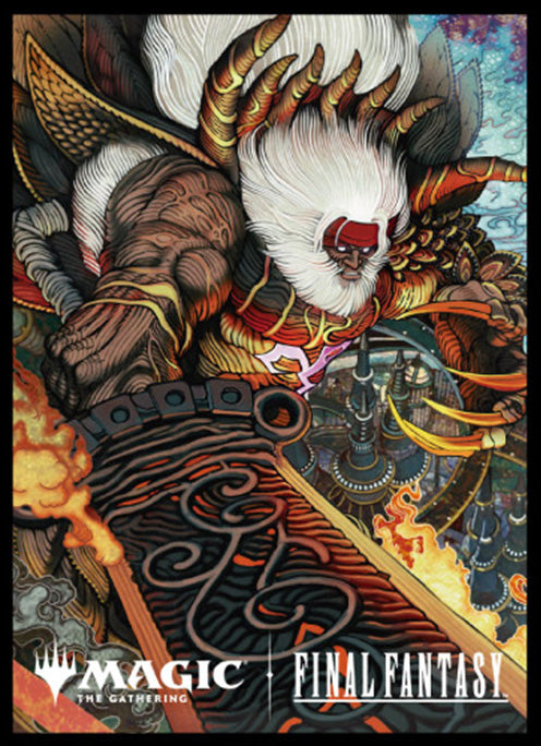 『マジックザギャザリング』マジックザギャザリング――FINAL FANTASY プレイヤーズカードスリーブ MFS-61 木版画 ボーダーレス版 ブラスカの究極召喚