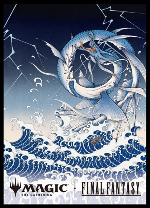 『マジックザギャザリング』マジックザギャザリング――FINAL FANTASY プレイヤーズカードスリーブ MFS-66 木版画 ボーダーレス版 召喚:リヴァイアサン