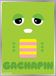 『ガチャピン・ムック』キャラクタースリーブ ガチャピン フェイス EN-1639
