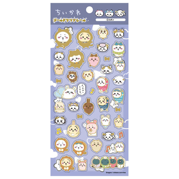 『ちいかわ』ゴールドクリアシール ①リボン