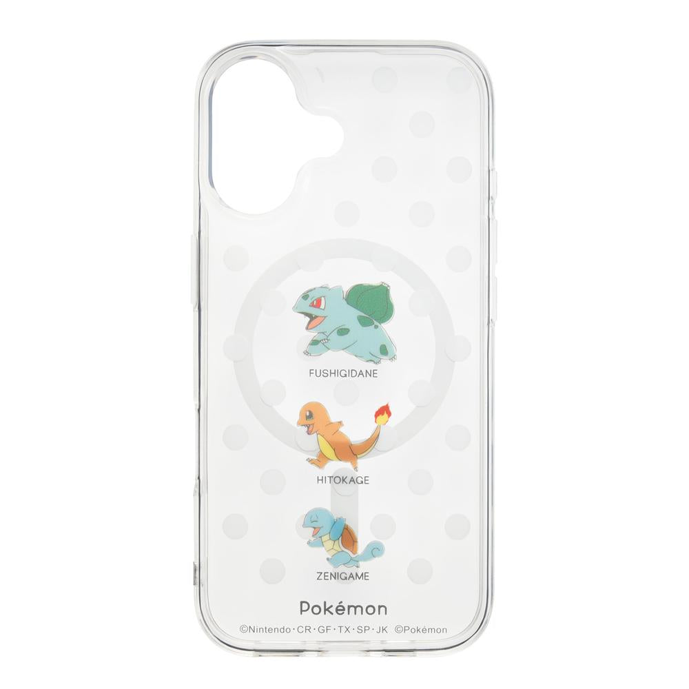『ポケットモンスター』iPhone17対応 MagSafe対応ケース フシギダネ&ヒトカゲ&ゼニガメ(はしる)
