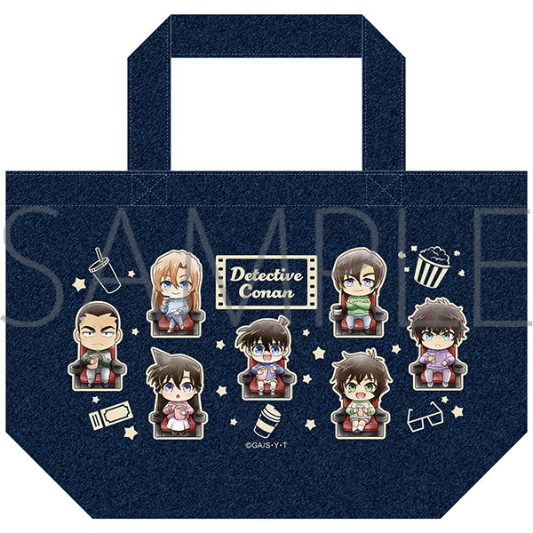 『名探偵コナン』デニムランチトート ミニキャラ 映画鑑賞
