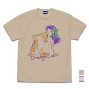 『うる星やつら』ラム レトロポップ Tシャツ LIGHT BEIGE【202406再販】