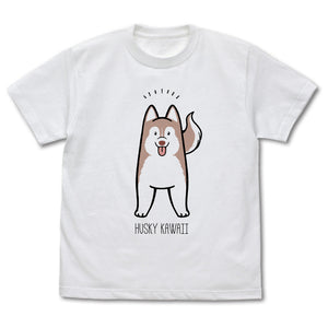 『ハマジ』ハスキー KAWAII Tシャツ / レッド＆ホワイト【202405再販】