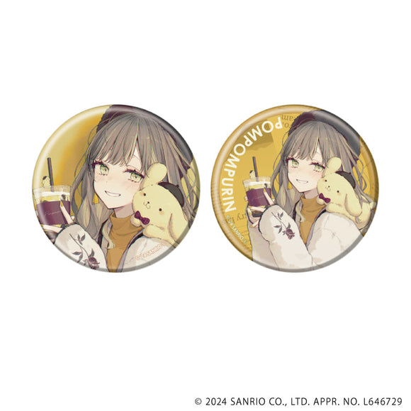 『赤倉×サンリオキャラクターズ』缶バッジ2個セット01/ポムポムプリン(描き下ろしイラスト)