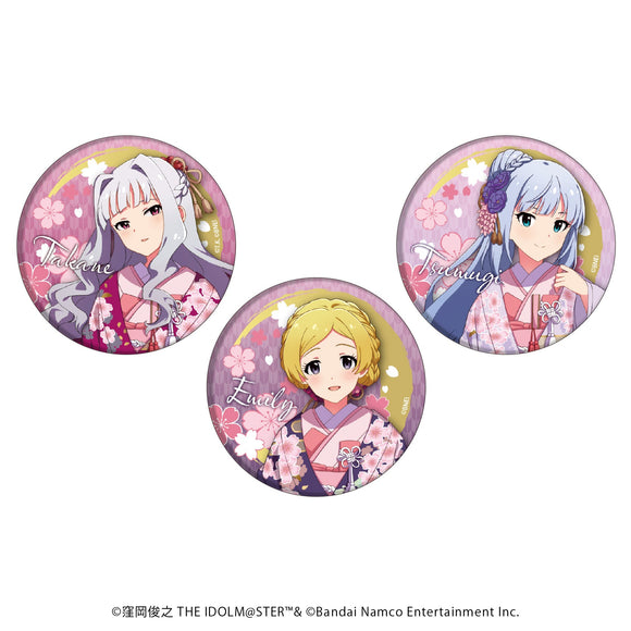 『アイドルマスター ミリオンライブ!』缶バッジ3個セット02/桜の和装ver.(描き下ろしイラスト)